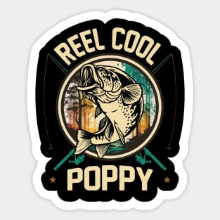 Reel Cool Poppy Fishing Gift Sticker